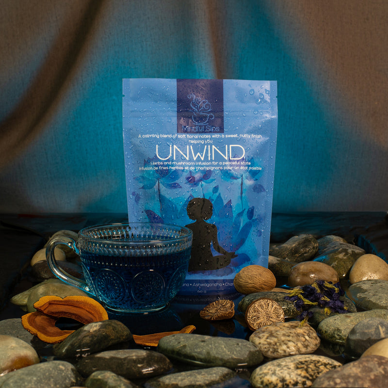 Unwind | Evening Calm & Relaxation Loose Leaf Mushroom & Herb Tea | 60g